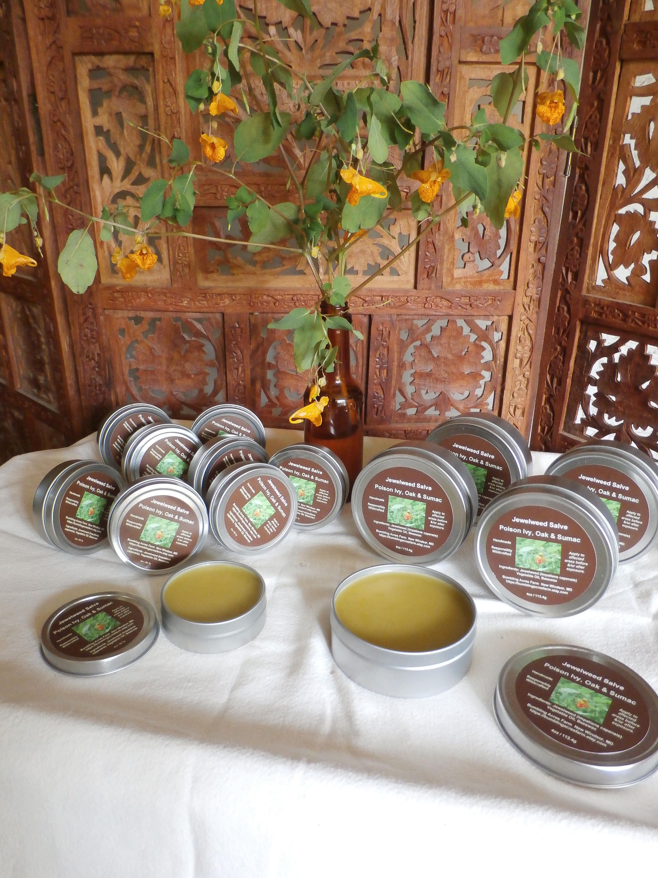 Jewelweed Salve Poison Ivy Oak Sumac 100% organic Concentrated Made f…