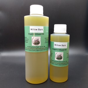 Willow Bark Oil Organic Double Infused for best concentration Handmade in small batches Vegan Gluten Free Bumbling Acres Farm