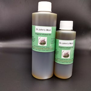 St. John&#39;s Wort Oil Double Infused Vegan Pure & Potent  Only 2 Ingredients  Handmade In Small Batches  Vegan Gluten Free Bumbling Acres Farm