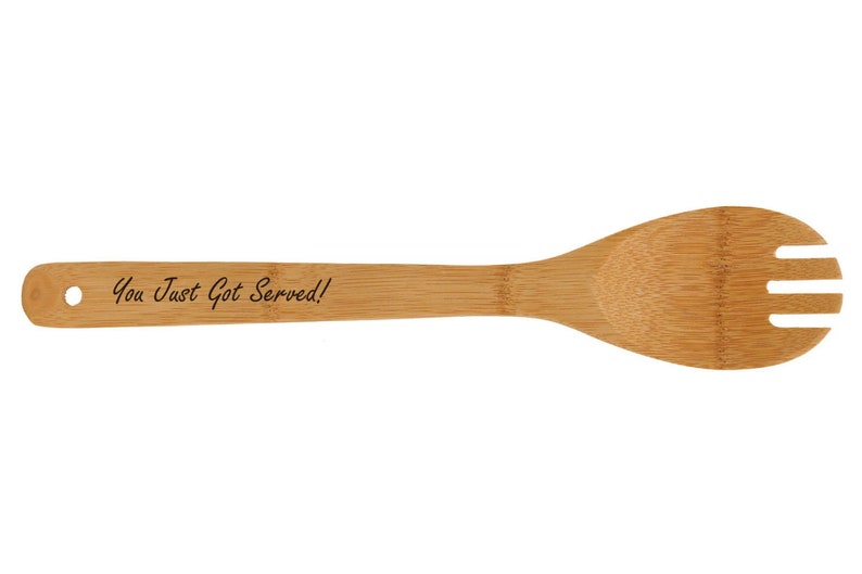 PicturesOnWoodLV Bamboo Salad Spork