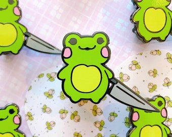 Knife Frog Enamel Pin