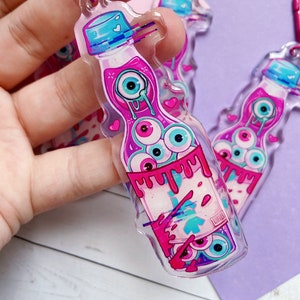 Eyeball Soda | Acrylic Keychain Charm!