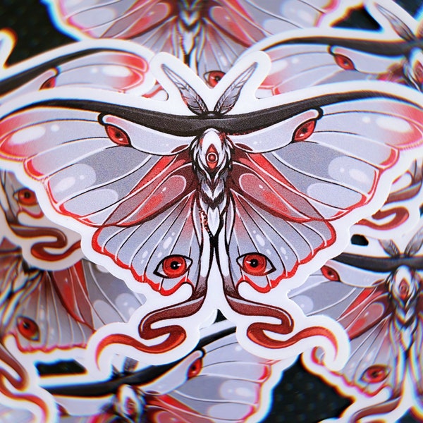 Luna Moth Omen | Vinyl Sticker