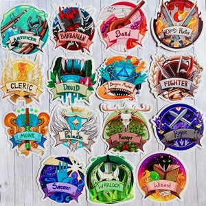 Dnd-klassen | Vinylstickers