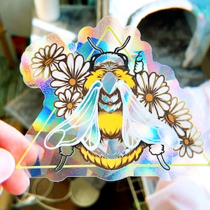 Honey Bee Suncatcher, Rainbow Maker Decal, Sticker