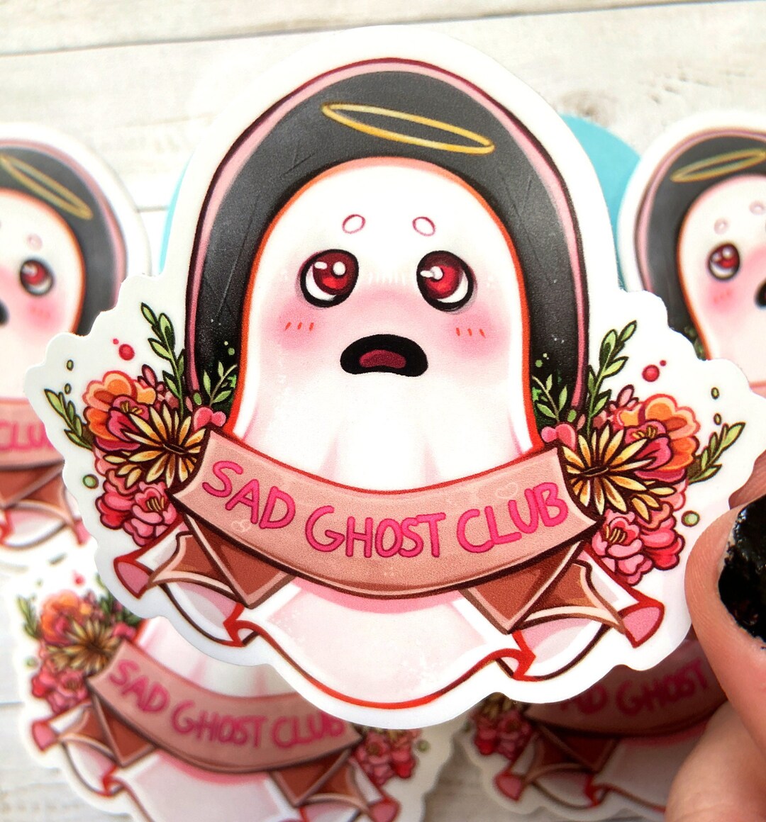 Sad Ghost Club Vinyl Sticker - Etsy