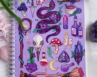 Purple Witch, Reusable Sticker Book