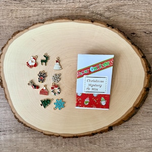 CHRISTMAS  MYSTERY Mix Knitting / Crochet Stitch Markers -set of 10