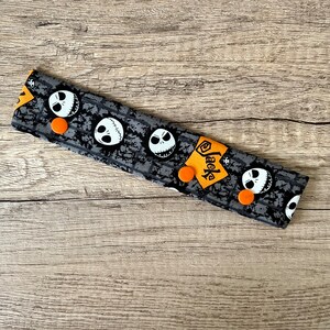 9&quot; DPN (double pointed needle) Holder/Keeper, Jack Skellington and orange Stripes Print, holds up to 8in DPNS