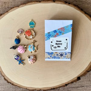 Ocean  MYSTERY Mix Knitting / Crochet Stitch Markers -set of 10
