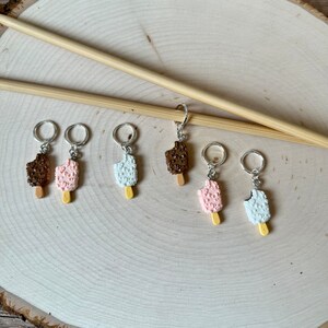 Resin Ice Cream Bars Knitting / Crochet Stitch Markers -set of 6