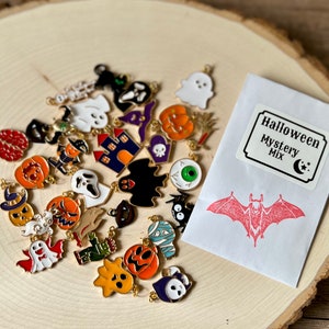 Halloween MYSTERY Mix Knitting / Crochet Stitch Markers -set of 10