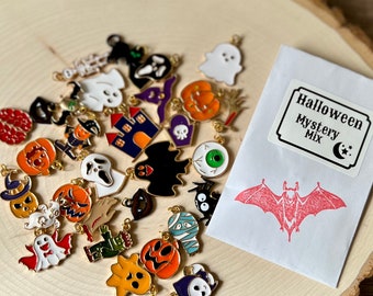 Halloween MYSTERY Mix Knitting / Crochet Stitch Markers -set of 10