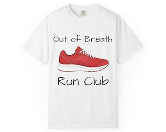 Unisex Out of Breath Run Club T-shirt, Casual Tee, Running Gift, Sportswear, Fitness Apparel, Gift for Runners
