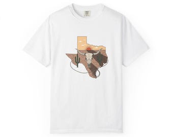Texas Sunset Graphic Tee, Unisex Shirt, Casual Wear, Gift for Travelers, Texas Pride, Comfortable Cotton Tee