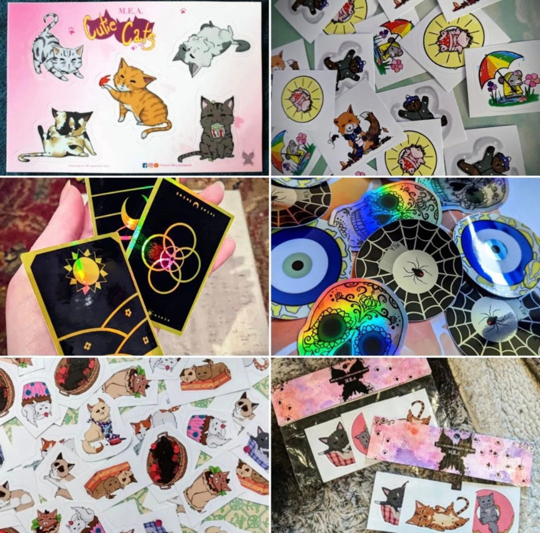 Single Stickers, Stickers Sheets & Sets, Halloween, Tarot, Cat Stickers ...