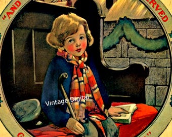 Vintage Weihnachtslied Tiny Tim Bild (Digitaler Download)