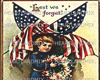 Memorial Day Veteran's Day Vintage Image Download Printable