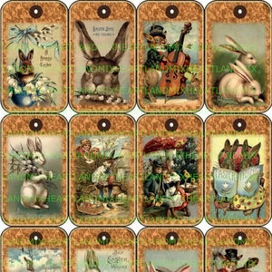 Set di 12 cartoline di Pasqua vintage TAGS