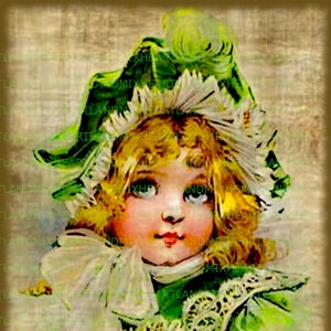 Image numérique vintage bel enfant victorien téléchargement art mural/cartes/étiquettes/étiquettes/transferts/scrapbook/journal Saint-Patrick