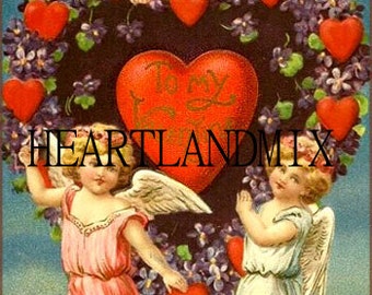 Vintage Victorian Valentine Download Art Graphic Image printable valentine