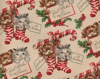 vintage christmas paper wallpaper digital image download printable kittens and puppies candy canes stockings 300 dpi - Vintage Christmas Wallpaper vintage christmas paper wallpaper digital image download printable kittens and puppies candy canes stockings 300 dpi - Vintage Christmas Wallpaper