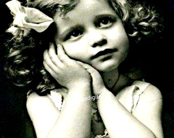 Vintage Child's Digital Image Photo Instant Download Printable