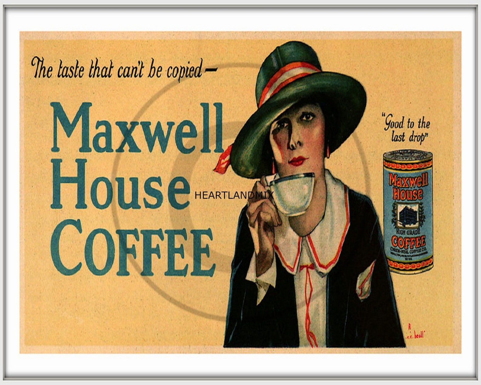 Vintage Maxwell House Coffee Digital Image Wall Etsy