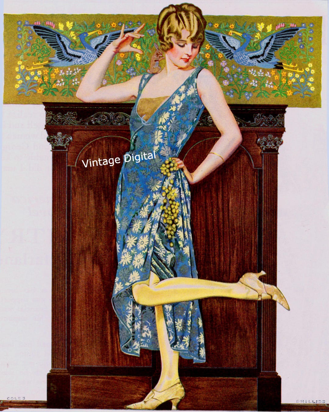 Vintage Flapper Art Deco Image: Printable Ephemera (digital Download ...