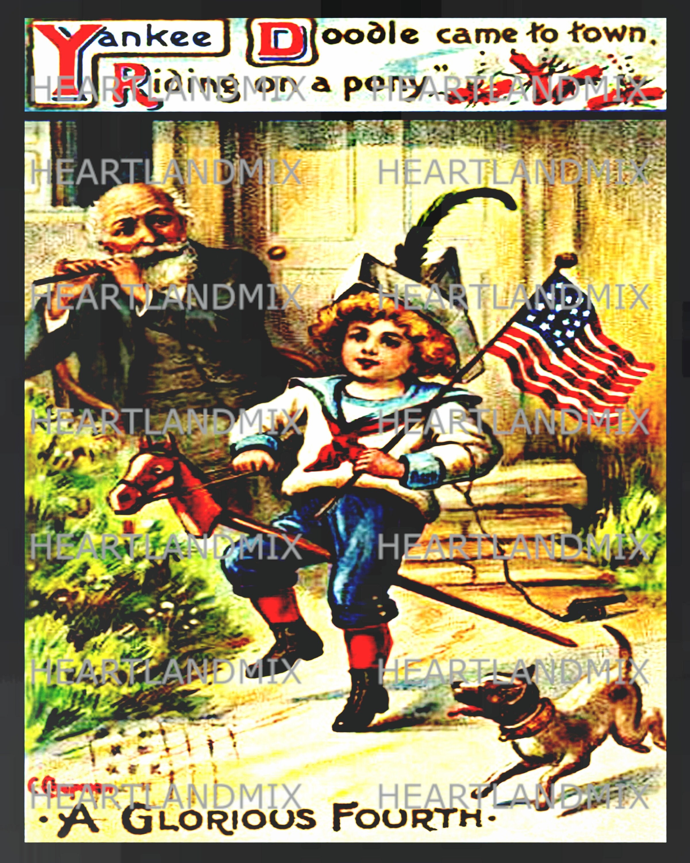 Antique Vintage Yankee Doodle Dandy Digital Image 4th of July