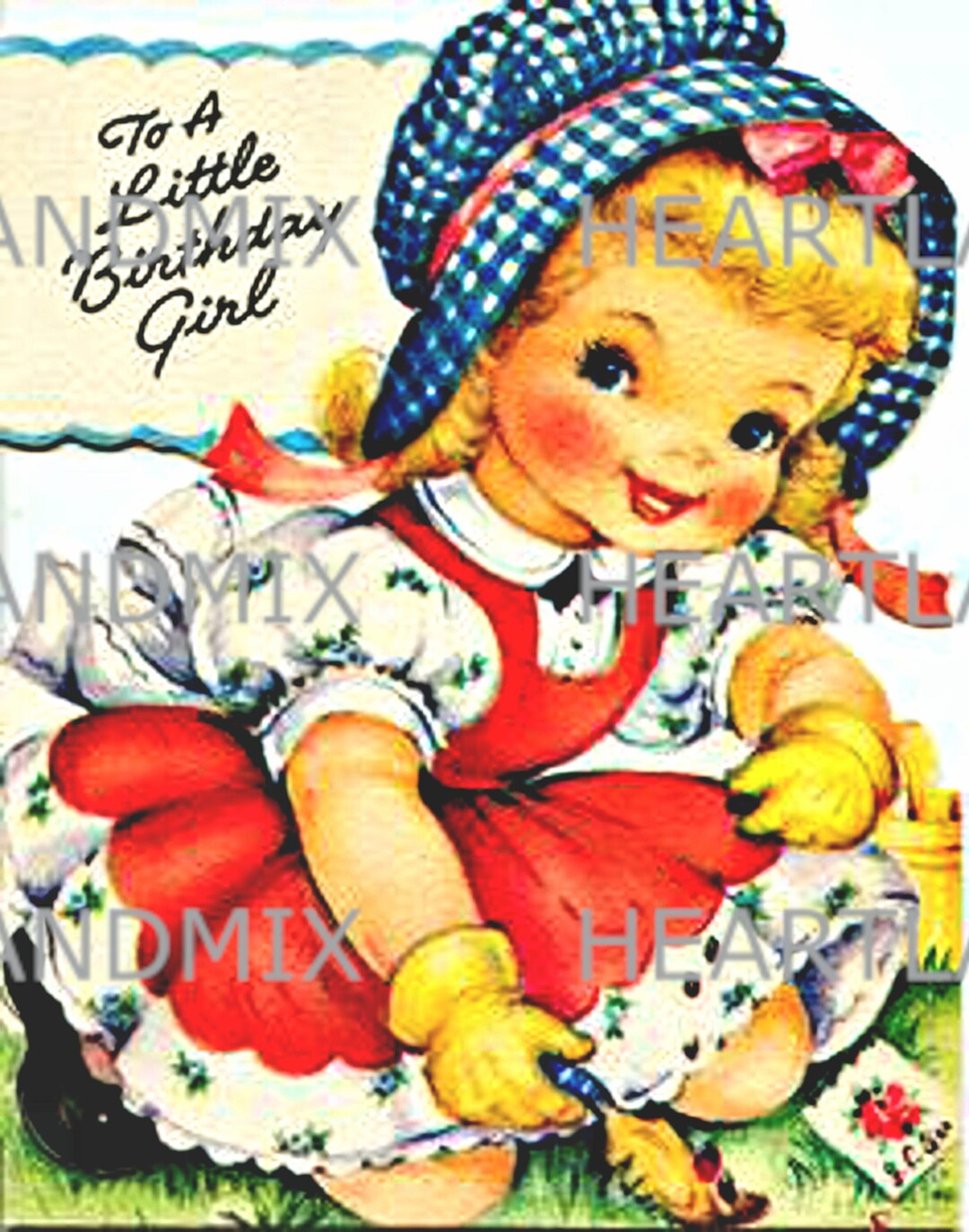 Vintage Birthday Girl Digital Download Image Printable - Etsy