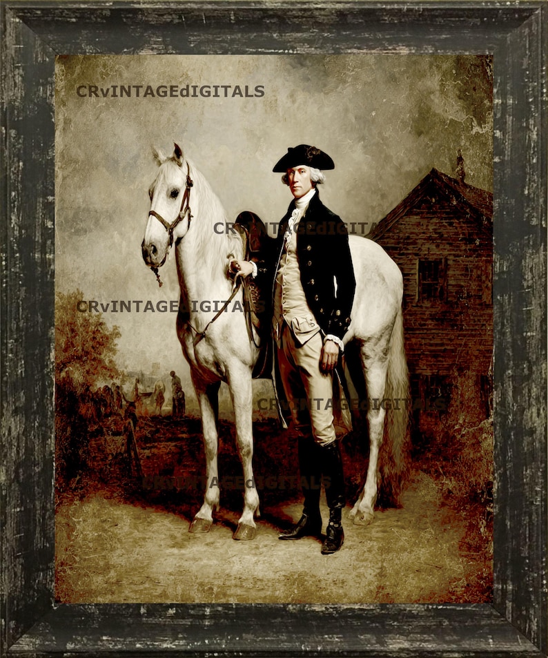 Primitive Colonial George Washington Design Digital Download image 1