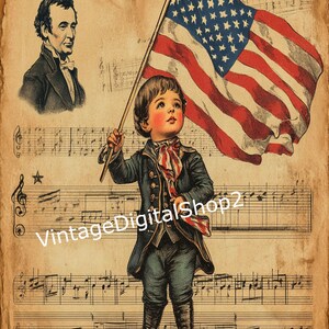 Antique Vintage President&#39;s Day Image Download Printable Patriotic Holiday