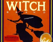 Vintage Digital Download Witch Brand Halloween Download Printable