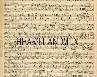 Vintage Sheet Music Digital Image Download Printable