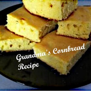 Grandma&#39;s Cornbread Recipe Digital Download Printable