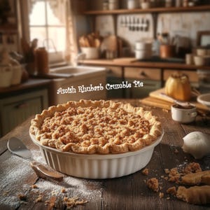 Receta de pastel de ruibarbo desmenuzado Amish (descarga digital e imprimible)