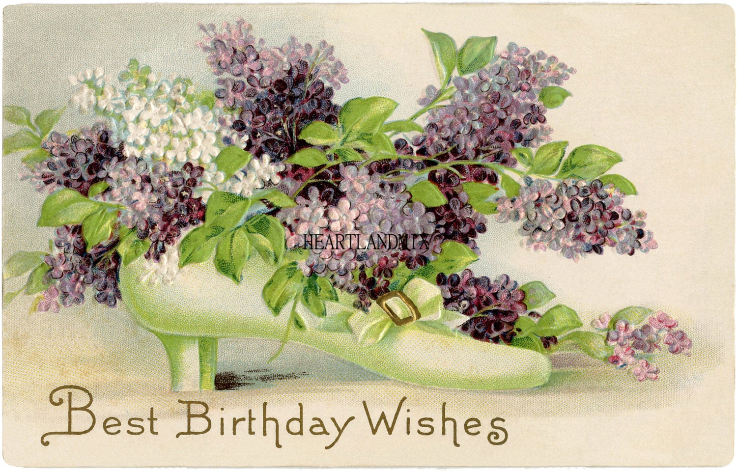 Victorian Vintage Antique Best Birthday Wishes Card Digital | Etsy