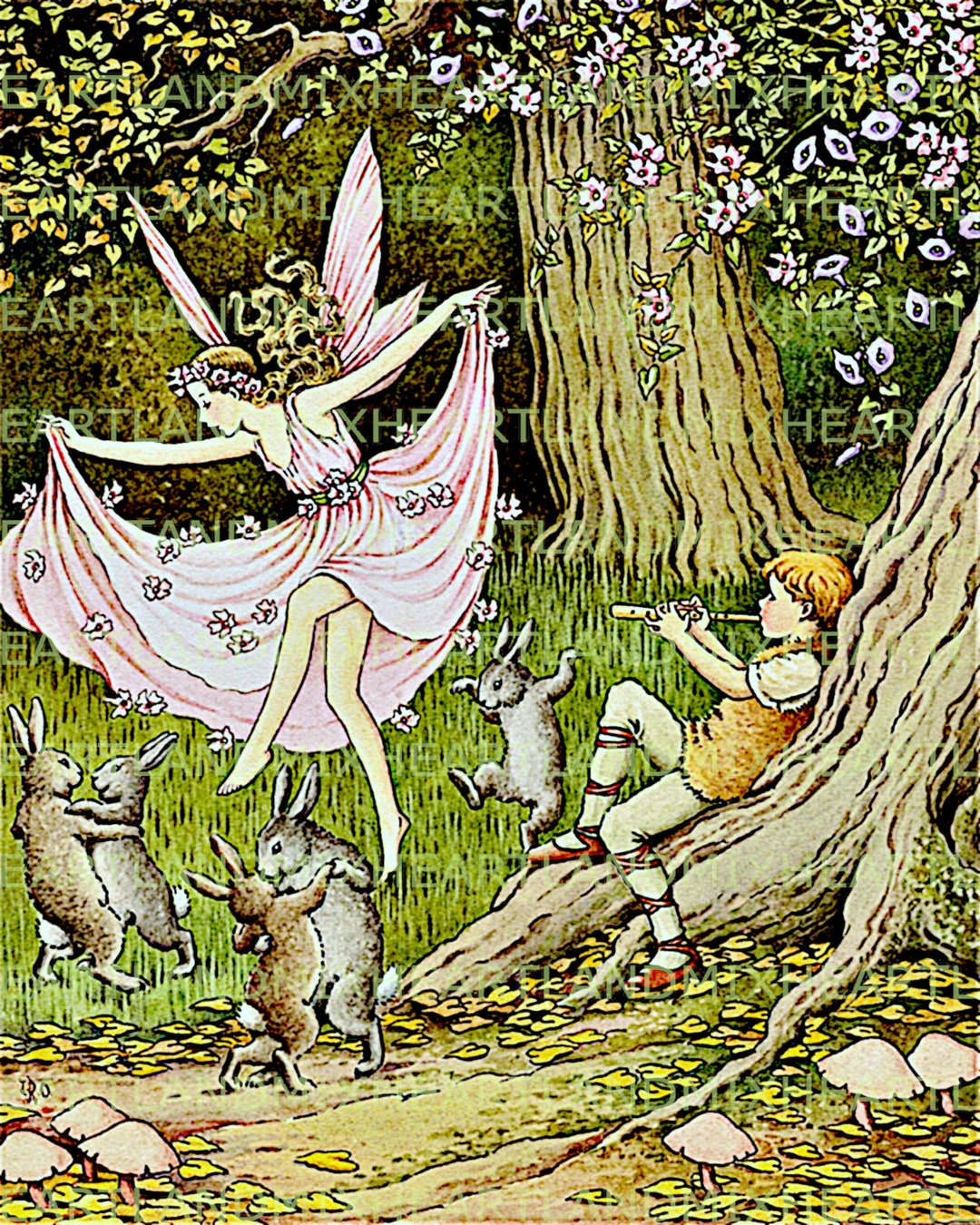 Antique Vintage Fairy Printable Art for Wall Image Download - Etsy