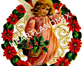 Victorian Girl Dressed up for Christmas Digital Image Download - Etsy