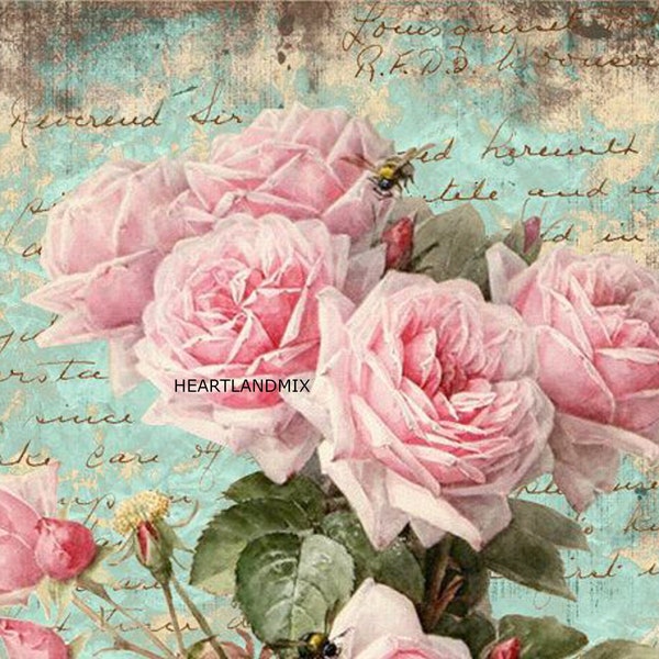 Victorian Shabby Roses Wallpaper Vintage Digital Image Download Printable