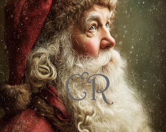 Decoupage Rice Paper: A4 DIY Crafting Vintage Old World Santa Claus
