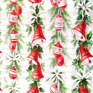 FIVE Vintage Christmas Images,printable Digital Paper Downloads for