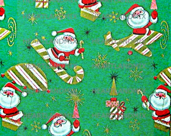 Vintage Christmas Wrapping Paper Printable Download North Pole
