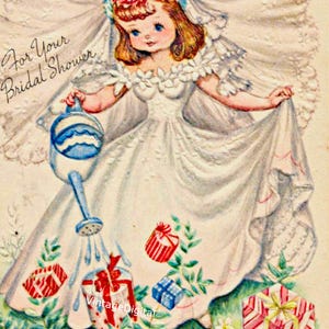 Vintage Bridal Shower Digital Image Download Printable Bride Shower Cards, Tags