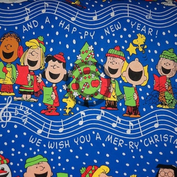 Christmas Wrapping Paper Vintage Charlie Brown Digital Image