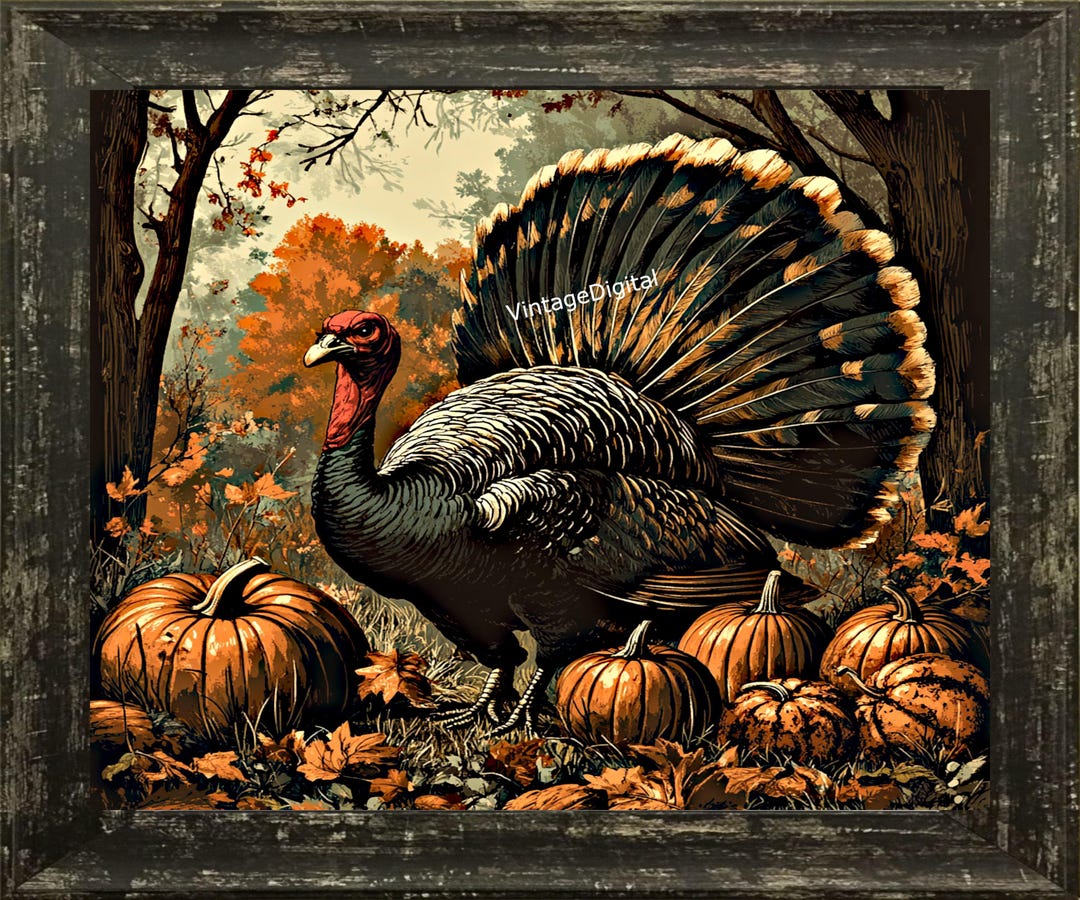 Vintage Thanksgiving Turkey Image Digital Download Printable - Etsy