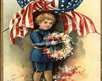 Memorial Day Veteran's Day Vintage Image Download Printable