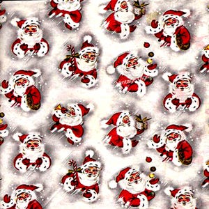 Carta da regalo natalizia Immagine digitale stampabile di Babbo Natale vintage da scaricare
