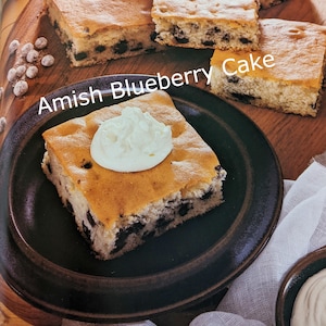 Amish Blueberry Cake Recipe Digital Download Printable